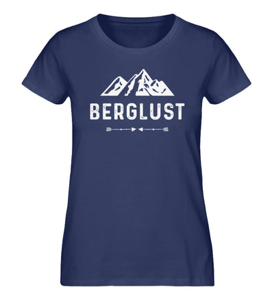 BERGLUST - Damen Premium Organic T-Shirt berge wandern Navyblau