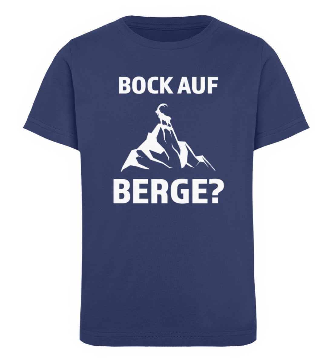 Bock auf Berge - Kinder Premium Organic T-Shirt berge Navyblau