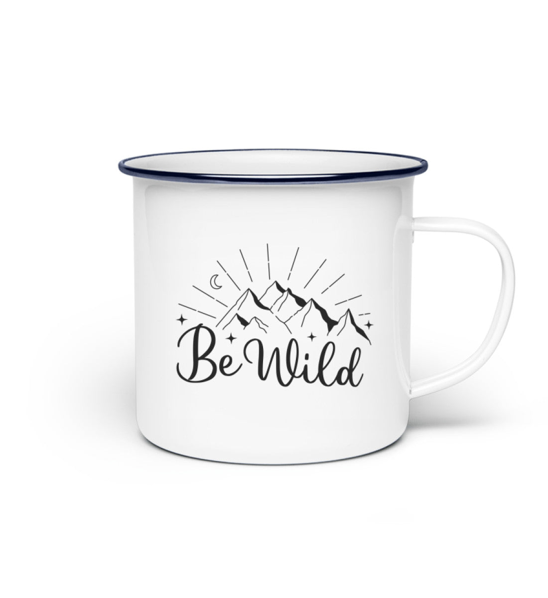 Be Wild - Emaille Tasse camping wandern Default Title