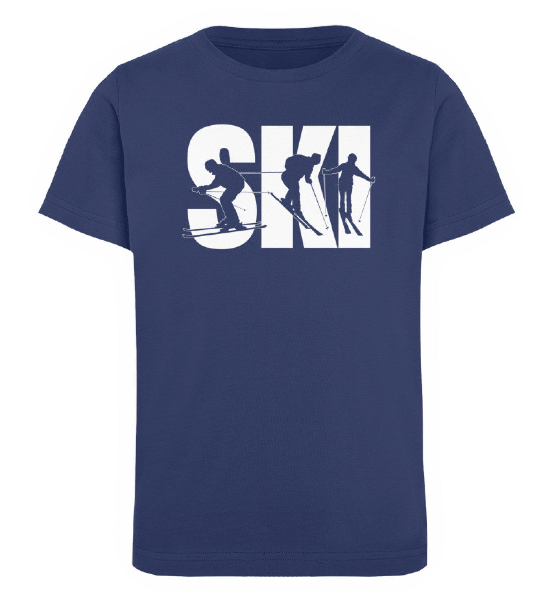 SKI - Kinder Premium Organic T-Shirt Navyblau