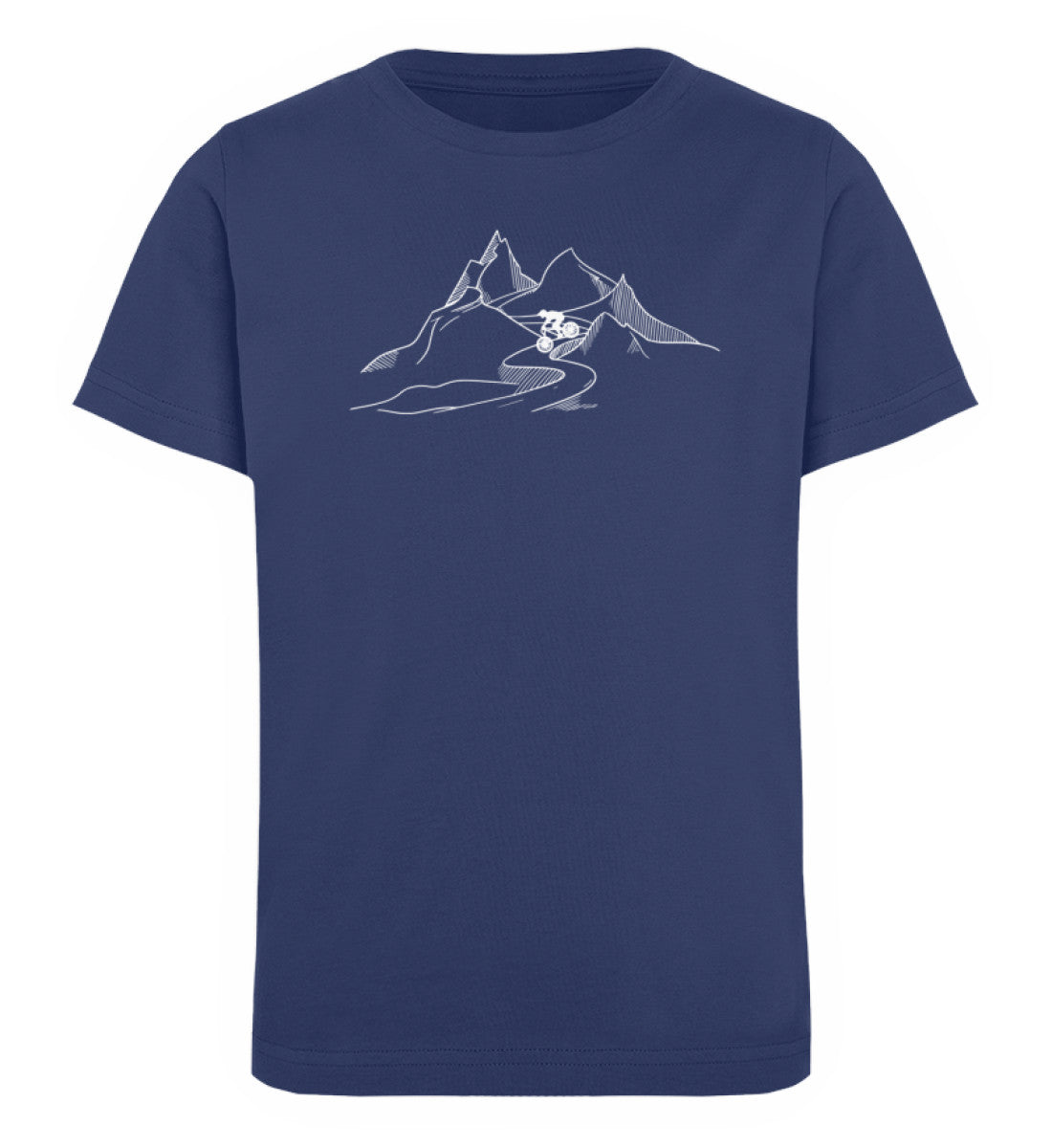 Downhill - Kinder Premium Organic T-Shirt mountainbike Navyblau