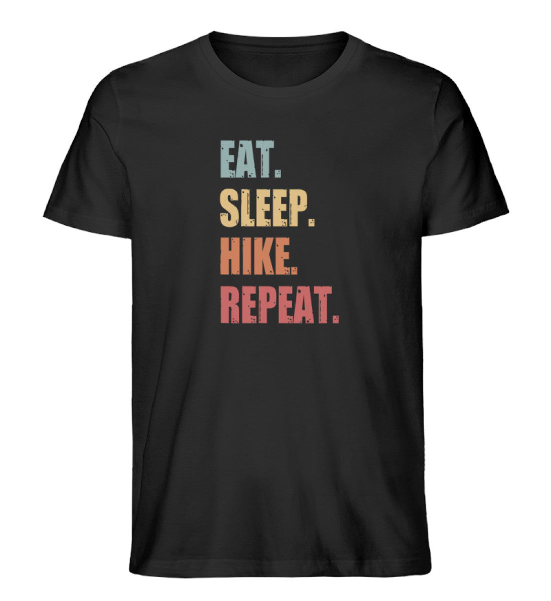 Eat Sleep Hike Repeat - Herren Organic T-Shirt wandern Schwarz
