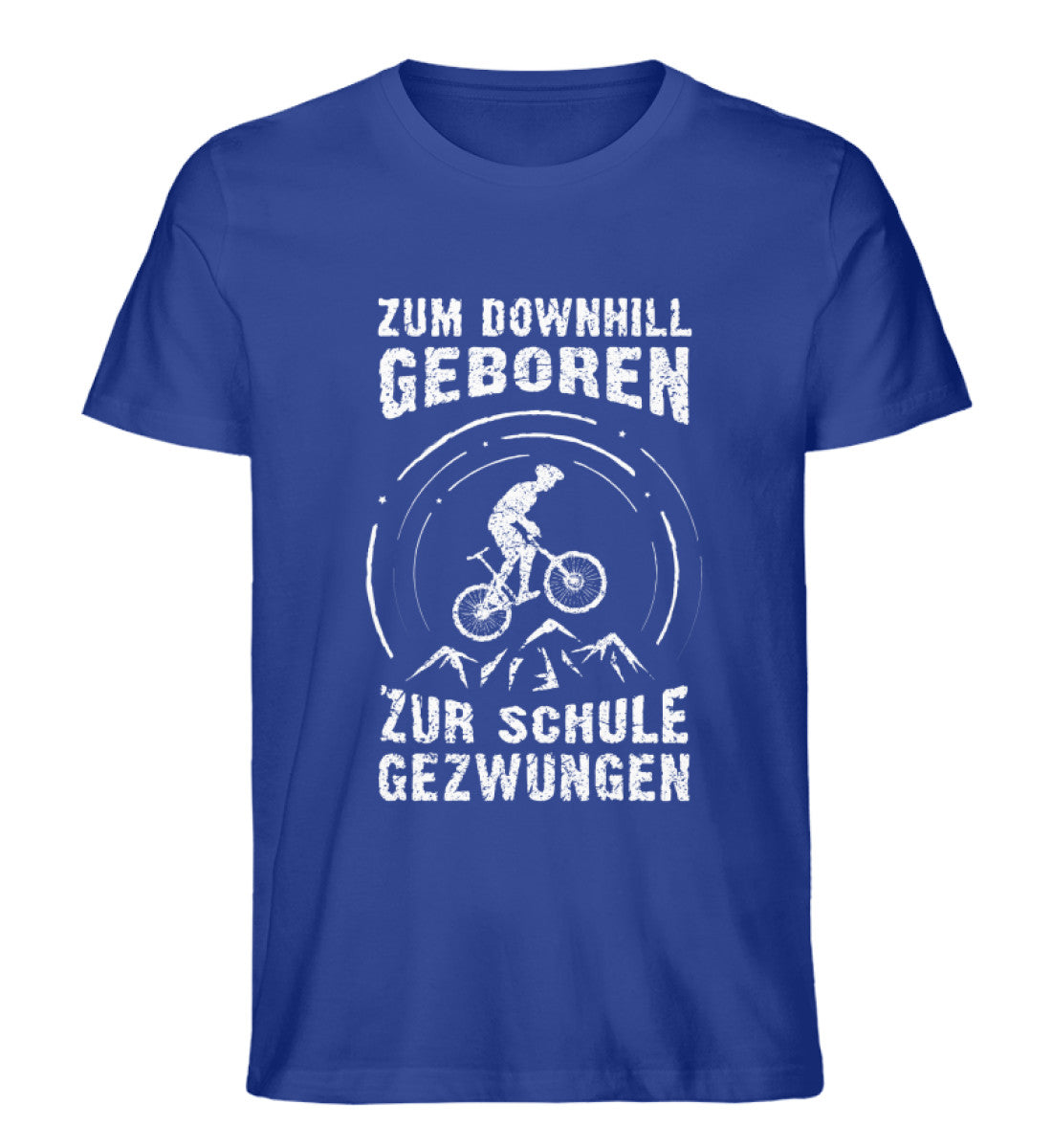 Zum Downhill geboren - Herren Organic T-Shirt mountainbike Royalblau