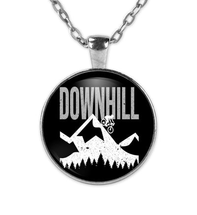 Downhill MTB - Halskette mit Anhänger mountainbike Silber