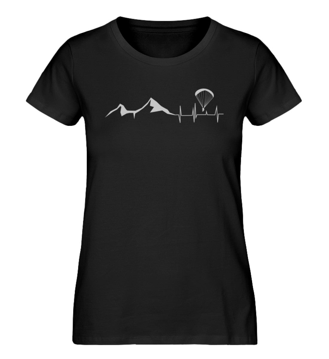 Herzschlag Paragleiten - Damen Organic T-Shirt berge Schwarz