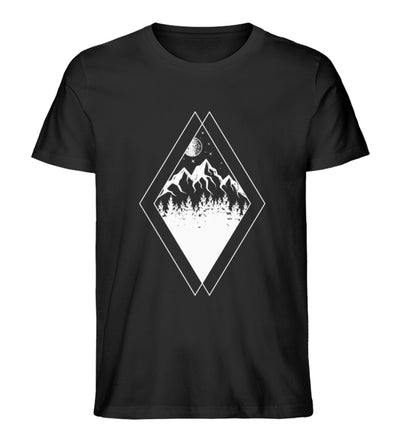 Gebirge - Geometrisch - Herren Premium Organic T-Shirt berge Schwarz