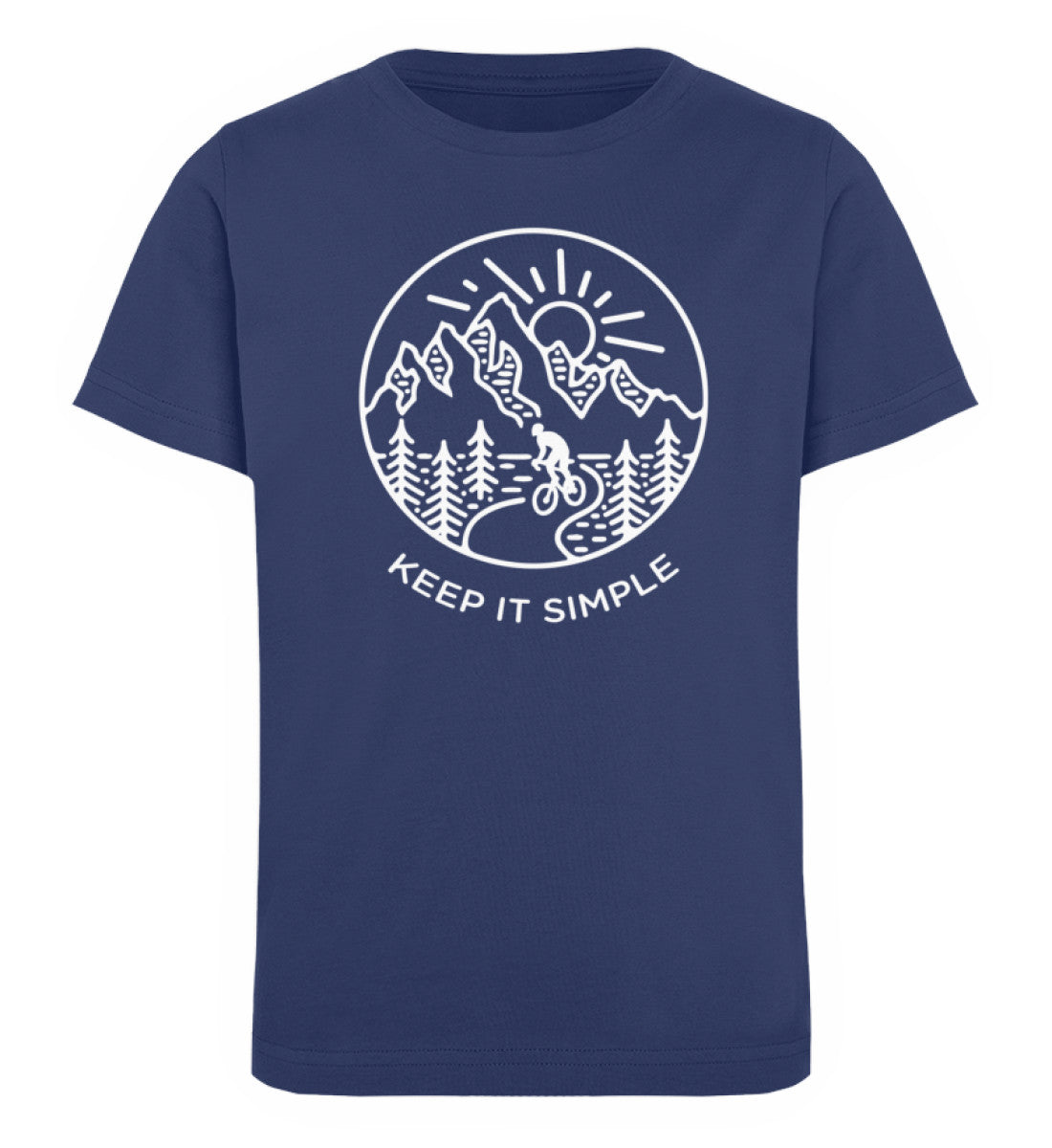Keep it Simple - Kinder Premium Organic T-Shirt fahrrad Navyblau