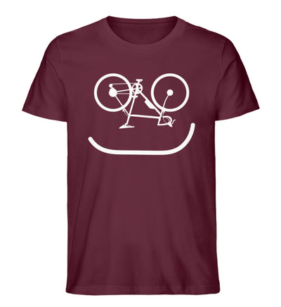 Fahrrad Emoji -Herren Premium Organic T-Shirt Weinrot