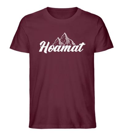 Hoamat - Herren Premium Organic T-Shirt berge Weinrot