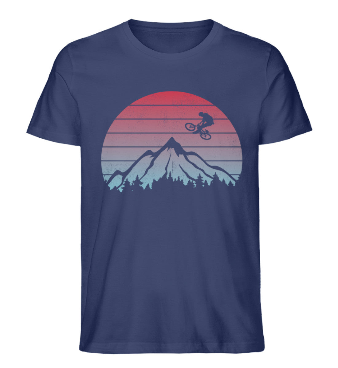 Mountainbiken Vintage - Herren Organic T-Shirt mountainbike Navyblau