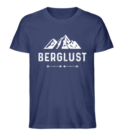 BERGLUST - Herren Organic T-Shirt berge wandern Navyblau