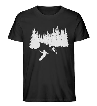 Snowboarder und Skier - Herren Organic T-Shirt ski snowboarden Schwarz