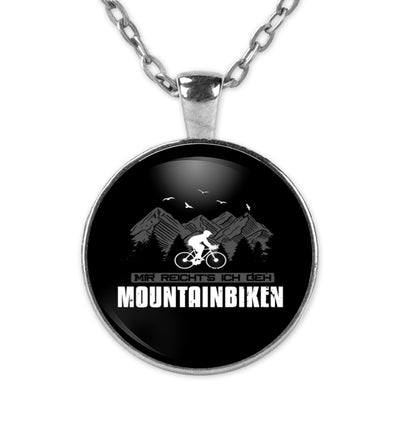Mir reichts ich geh Mountainbiken - Halskette mit Anhänger mountainbike Silber