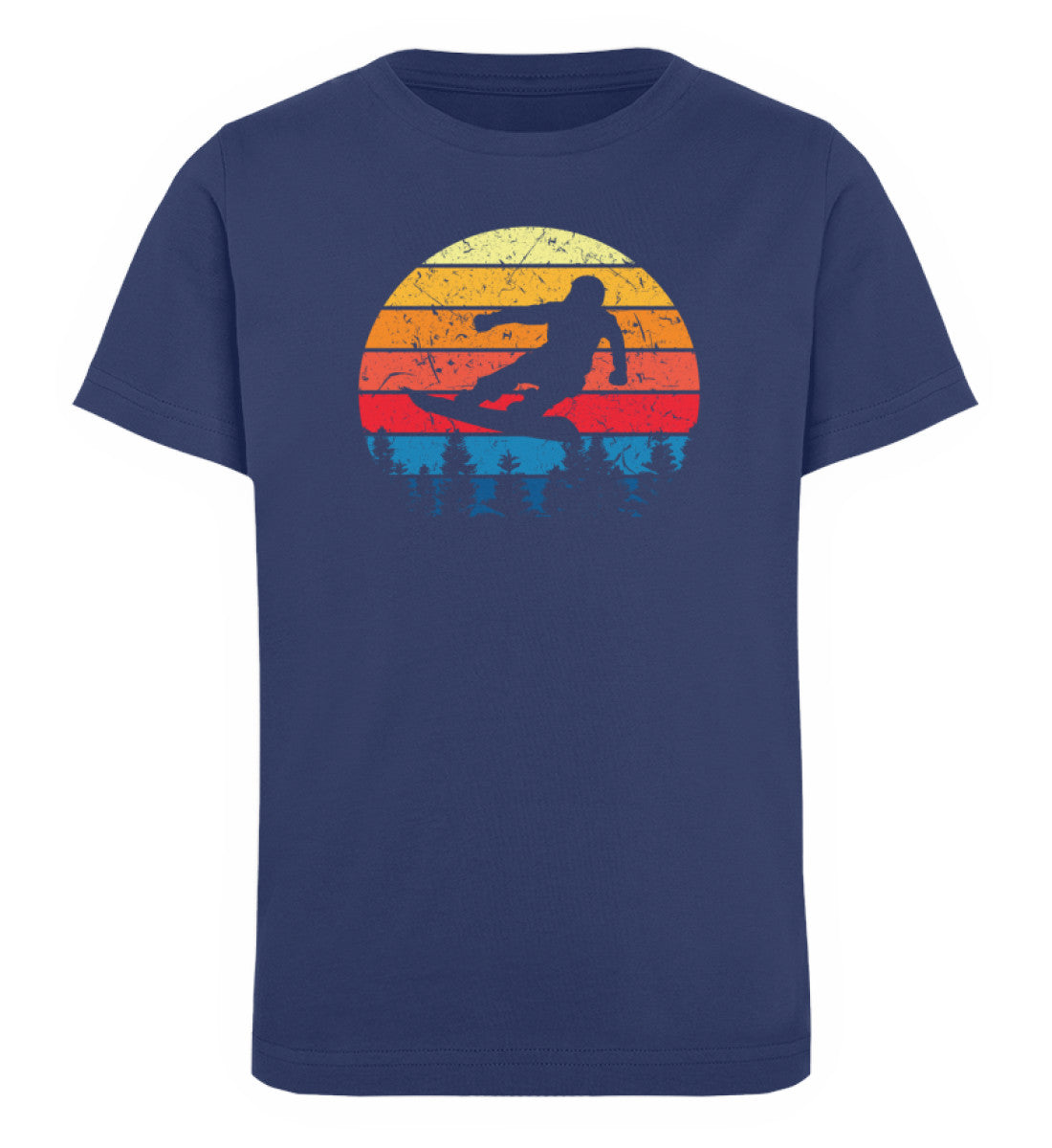 Snowboard Vintage -Kinder Premium Organic T-Shirt Navyblau