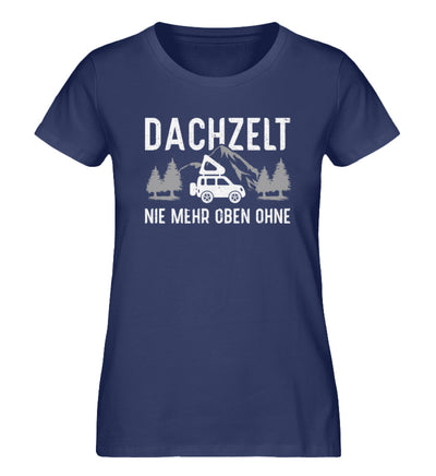 Dachzelt - Damen Organic T-Shirt camping Navyblau