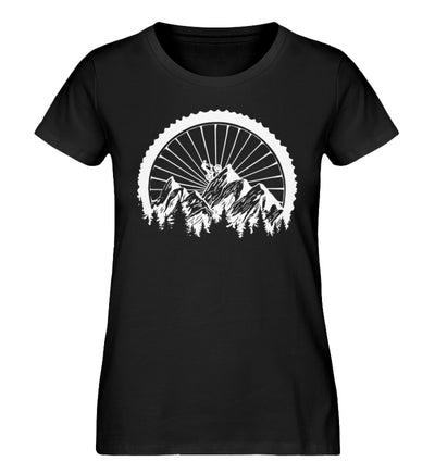 Mountainbike Geometrisch - Damen Organic T-Shirt mountainbike Schwarz