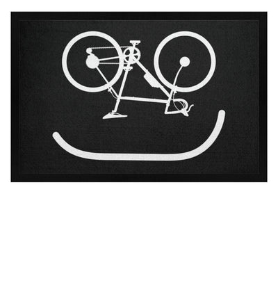 Fahrrad Emoji - Fußmatte mit Gummirand fahrrad Schwarz