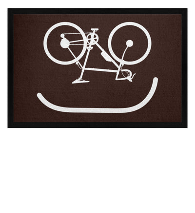 Fahrrad Emoji - Fußmatte mit Gummirand fahrrad Braun