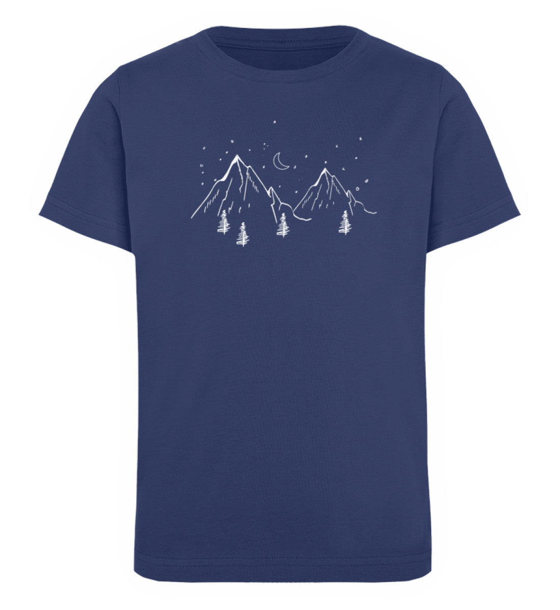 Berge und Mond - Kinder Premium Organic T-Shirt berge Navyblau
