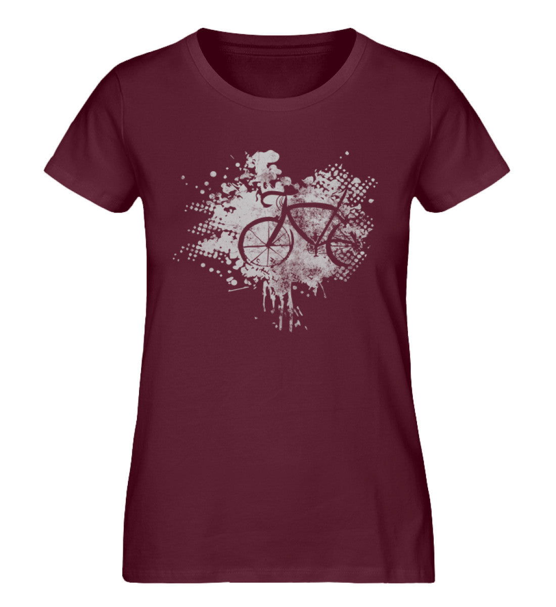 Fahrrad - Abstrakt - Damen Organic T-Shirt fahrrad Weinrot