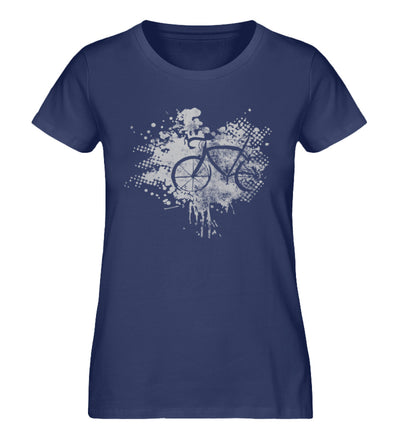 Fahrrad - Abstrakt - Damen Organic T-Shirt fahrrad Navyblau