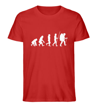 Wandermensch Evolution - Herren Organic T-Shirt wandern Rot