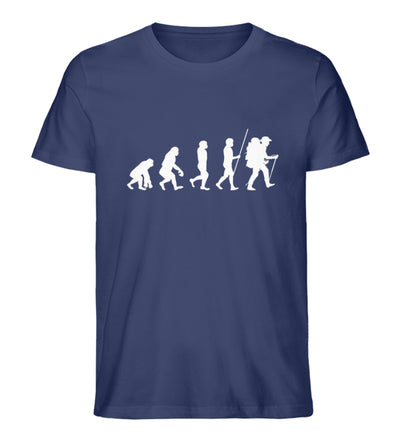 Wandermensch Evolution - Herren Organic T-Shirt wandern Navyblau