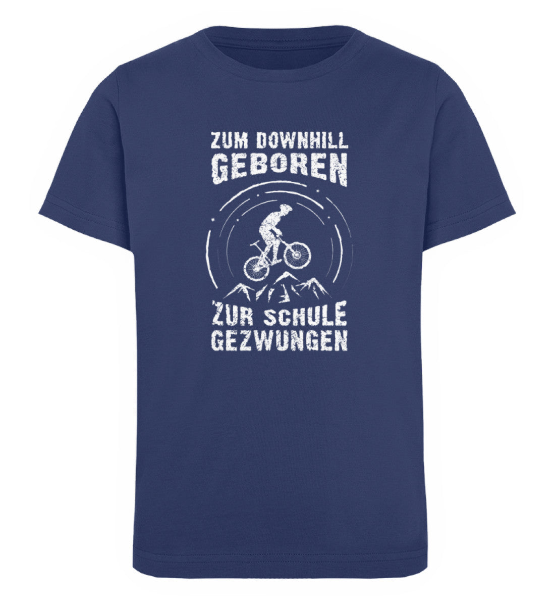 Zum Downhill geboren - Kinder Premium Organic T-Shirt Navyblau