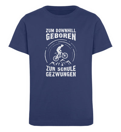 Zum Downhill geboren - Kinder Premium Organic T-Shirt Navyblau