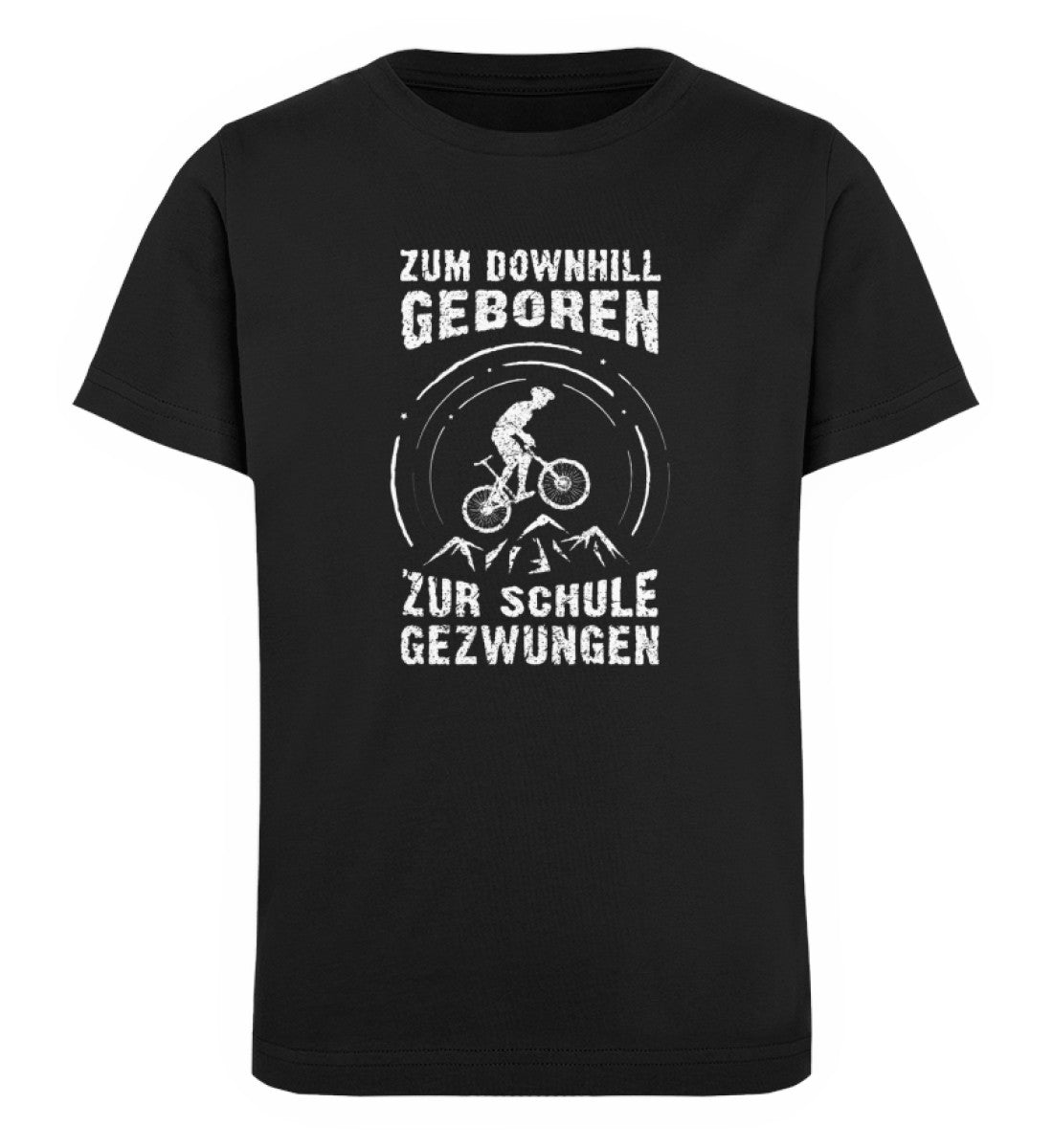 Zum Downhill geboren - Kinder Premium Organic T-Shirt Schwarz