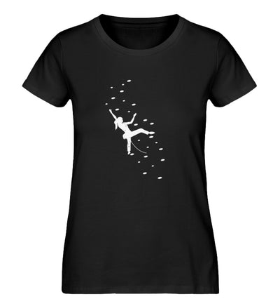 Klettergirl - Damen Organic T-Shirt klettern Schwarz