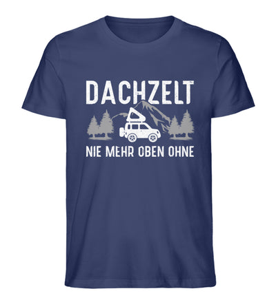 Dachzelt - Herren Organic T-Shirt camping Navyblau