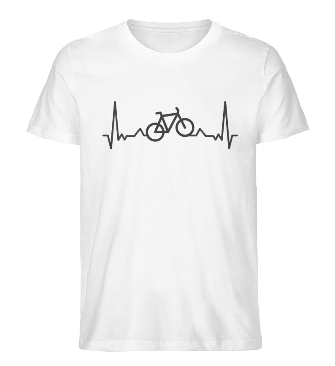 Herzschlag Fahrrad - Herren Organic T-Shirt fahrrad Weiß