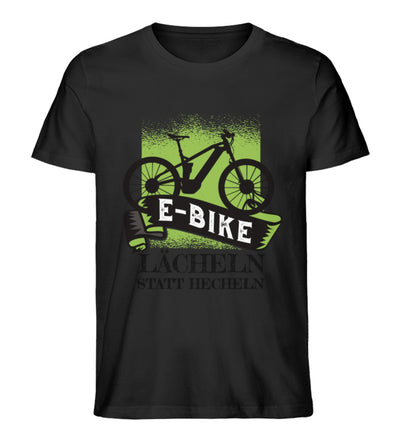 E-Bike - Lächeln statt hecheln - Herren Premium Organic T-Shirt e-bike Schwarz