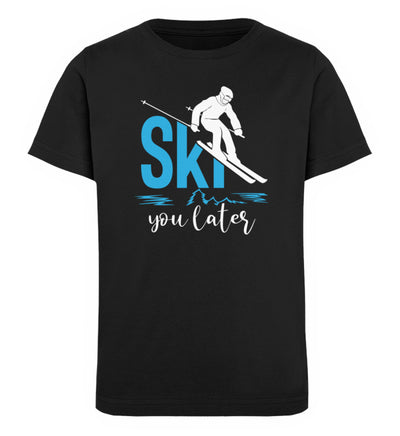 Ski you later - Kinder Premium Organic T-Shirt Schwarz