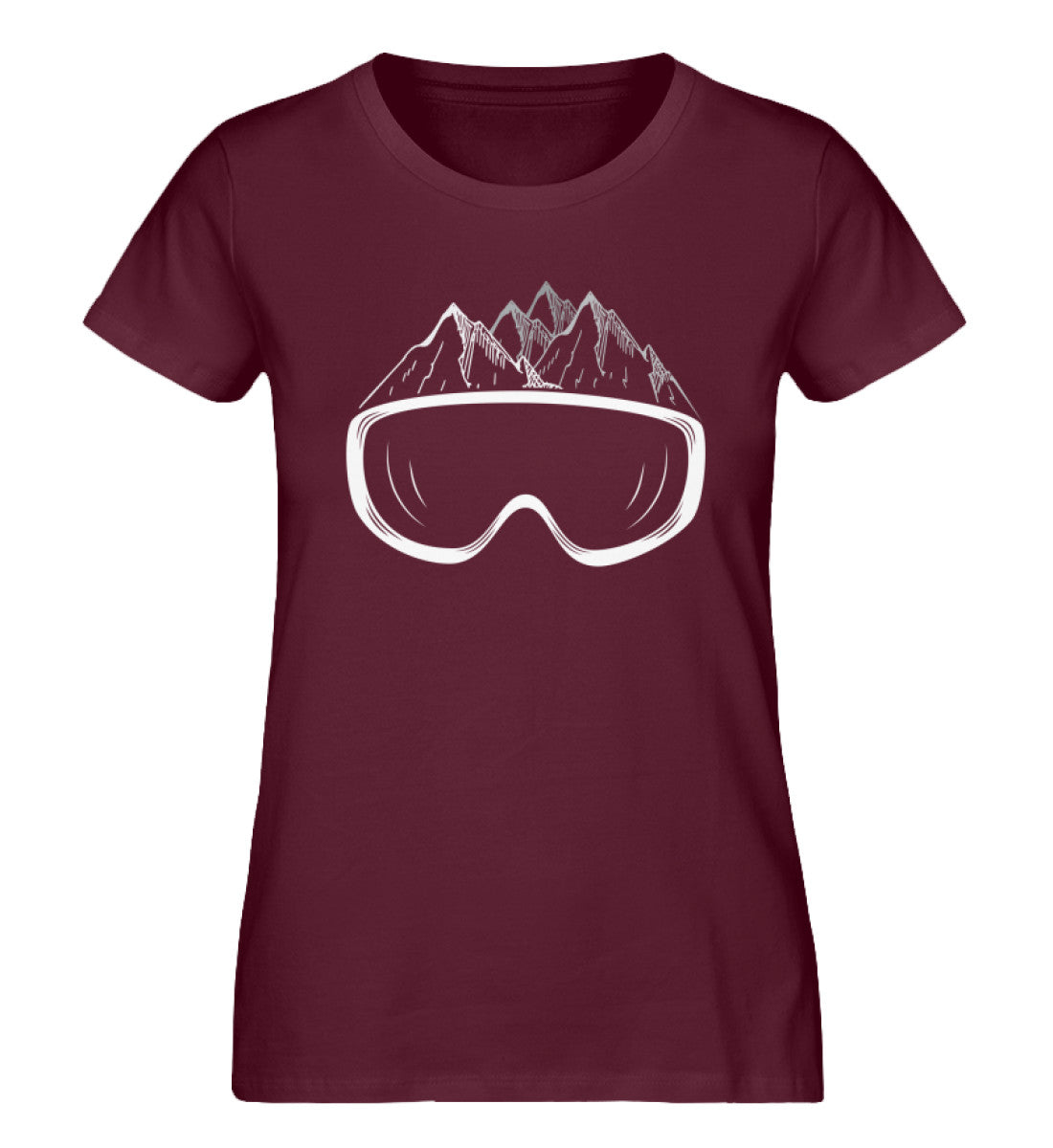 Wintersporteln - Damen Organic T-Shirt ski Weinrot