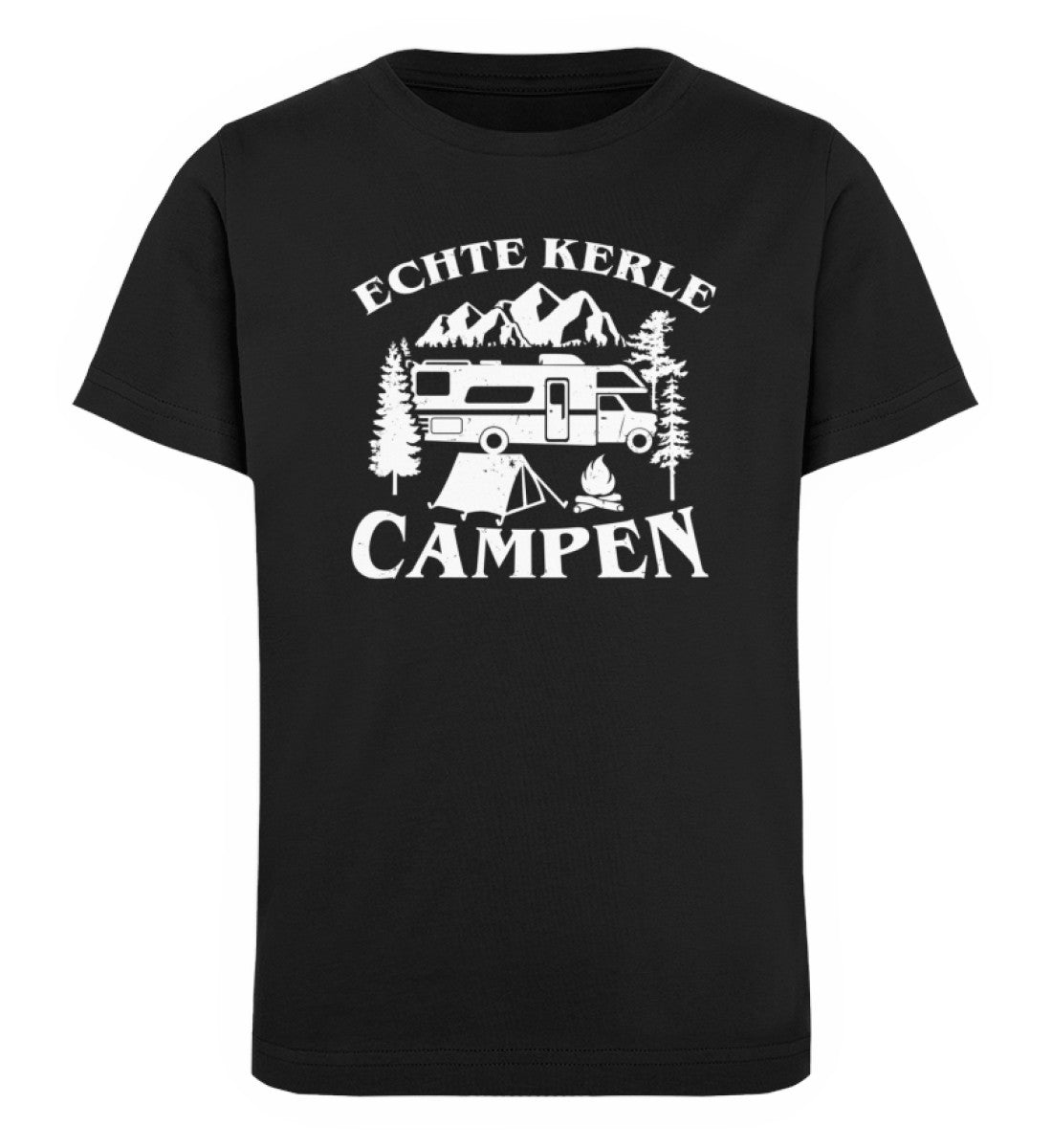 Echte Kerle campen - Kinder Premium Organic T-Shirt camping Schwarz