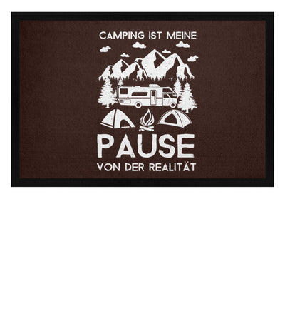 Camping - Pause von der Realität - Fußmatte mit Gummirand camping Braun
