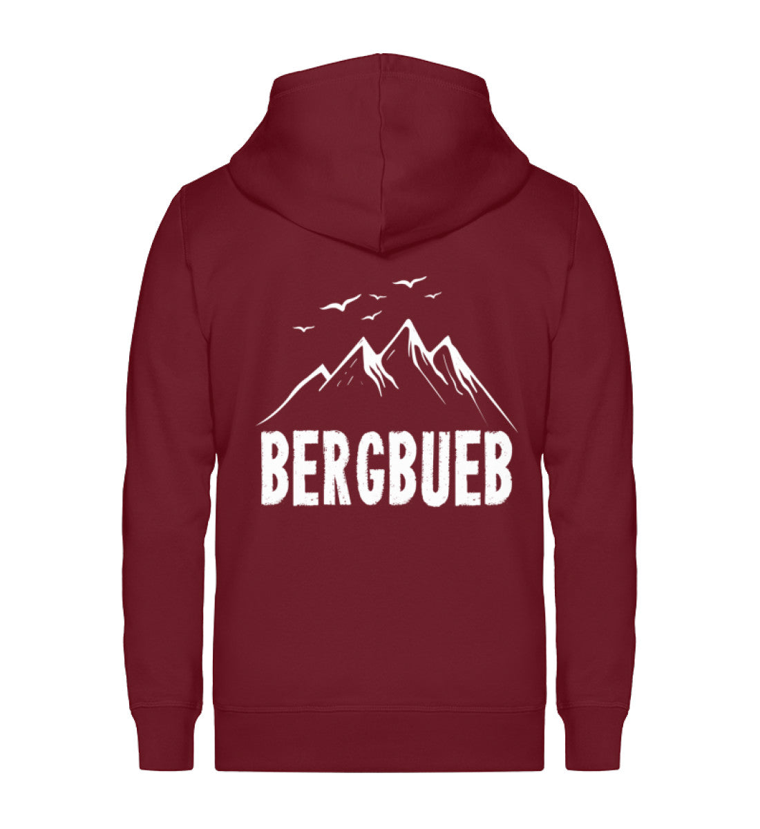 Bergbueb - Unisex Premium Organic Sweatjacke berge Weinrot