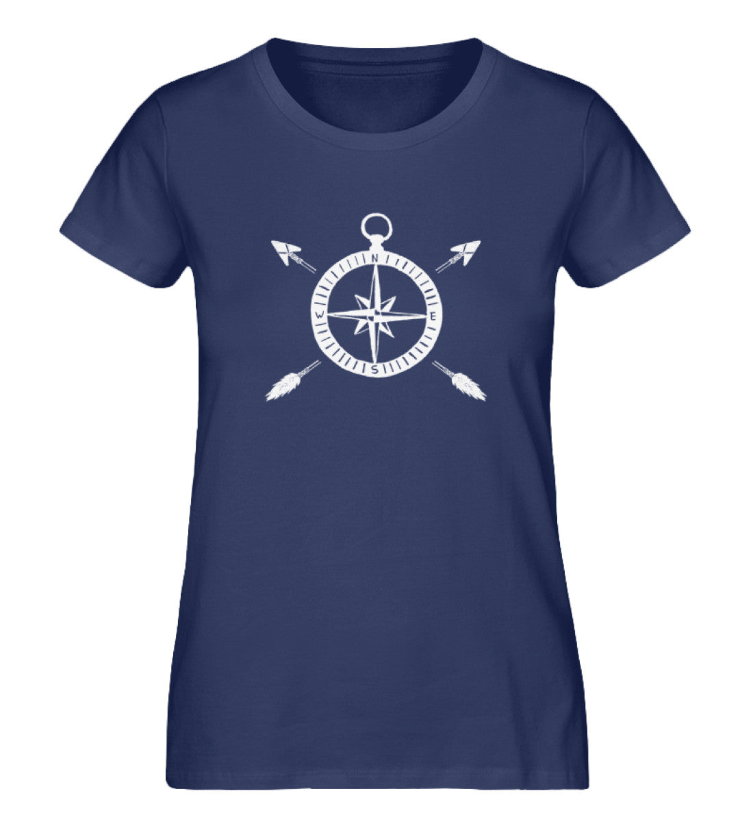 Reisesucht - Damen Organic T-Shirt camping wandern Navyblau