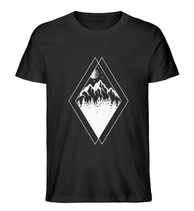 Gebirge - Geometrisch - Herren Organic T-Shirt berge Schwarz