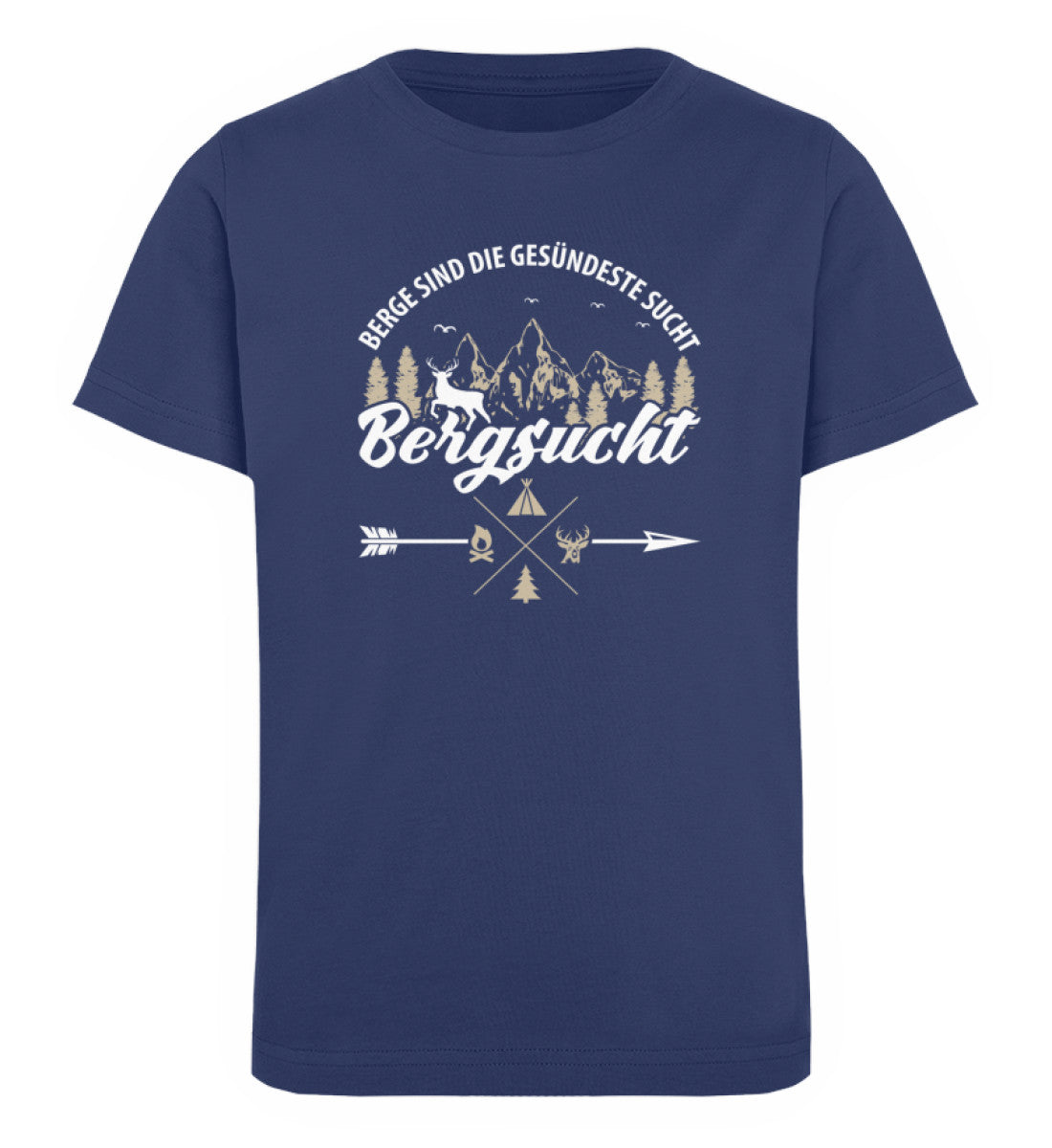 Bergsucht - Kinder Premium Organic T-Shirt berge klettern Navyblau