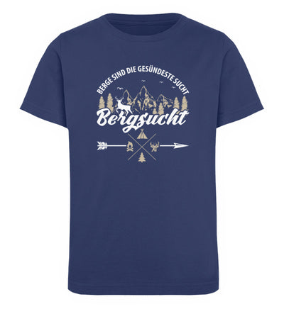 Bergsucht - Kinder Premium Organic T-Shirt berge klettern Navyblau