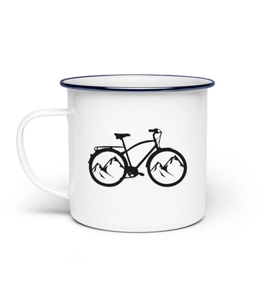 Bergräder - Emaille Tasse fahrrad mountainbike