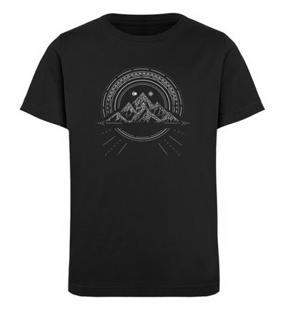 Bergreise Geometrisch - Kinder Premium Organic T-Shirt berge camping Schwarz