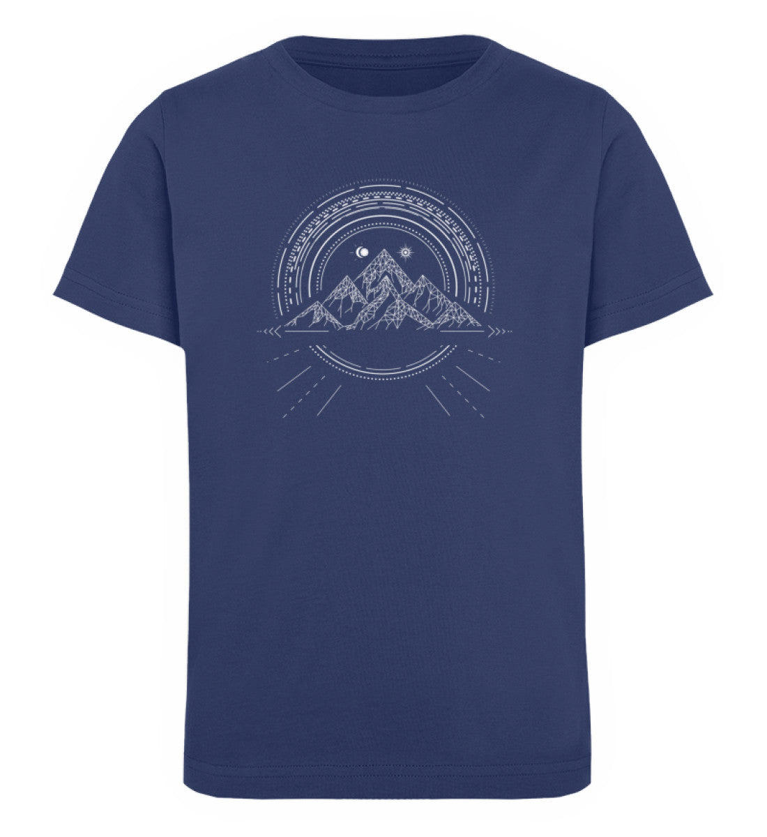 Bergreise Geometrisch - Kinder Premium Organic T-Shirt berge camping Navyblau
