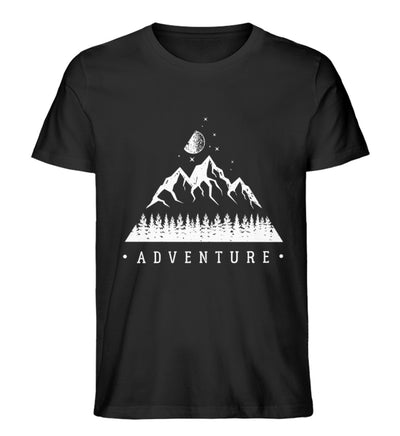 Adventure - Herren Organic T-Shirt berge camping wandern Schwarz