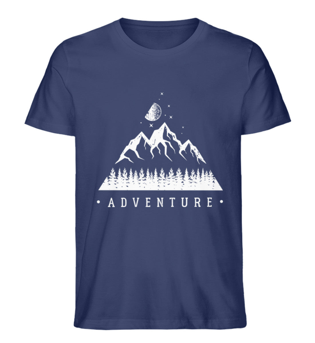 Adventure - Herren Organic T-Shirt berge camping wandern Navyblau