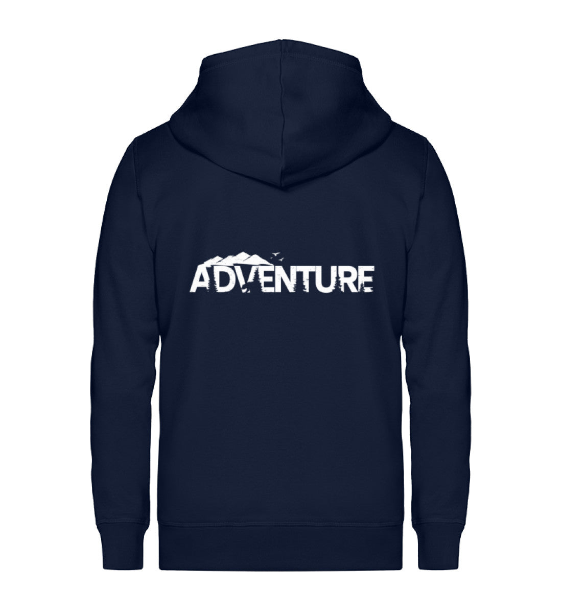 Adventure. - Unisex Premium Organic Sweatjacke berge camping wandern Navyblau