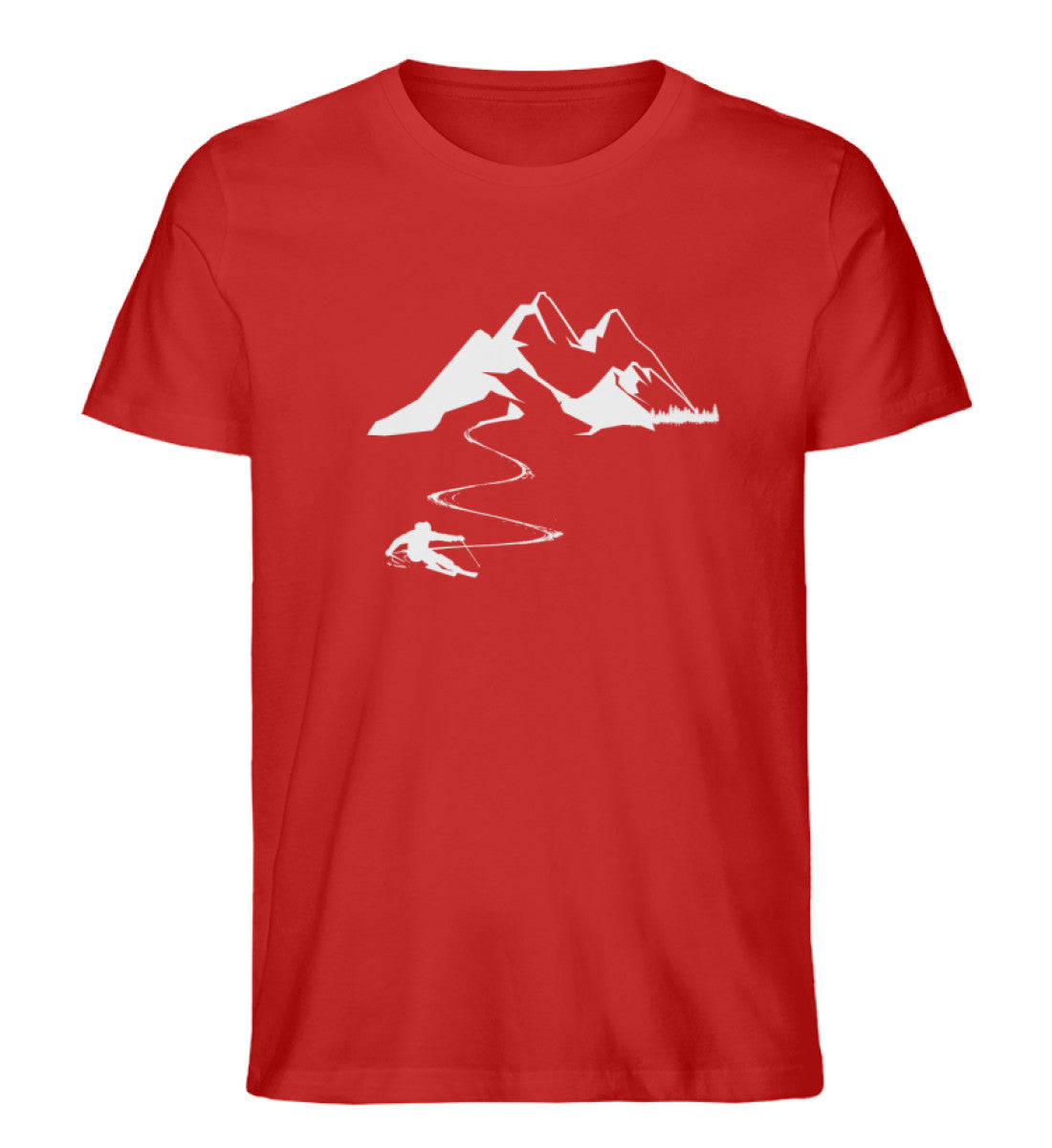 Skisüchtig - Herren Organic T-Shirt ' ski Rot